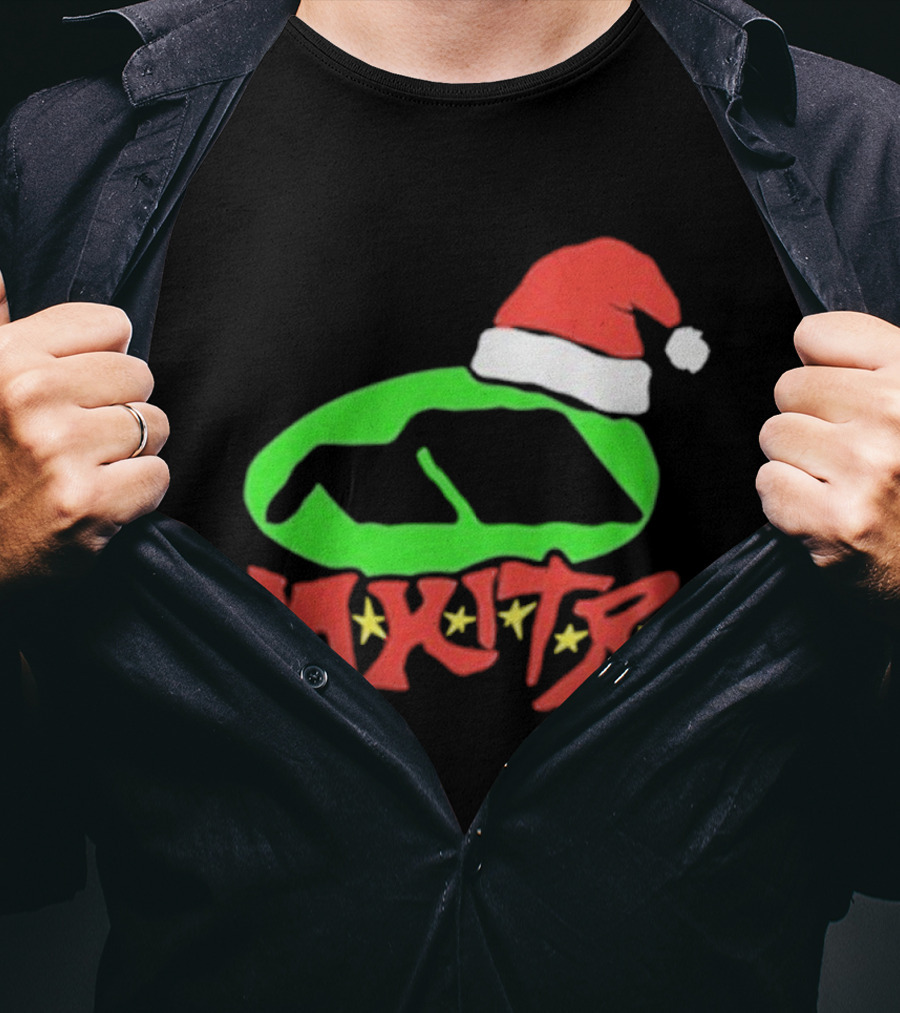 Mhitr Xmas Christmas Santa Hat Festive Green And Red Style T-Shirt