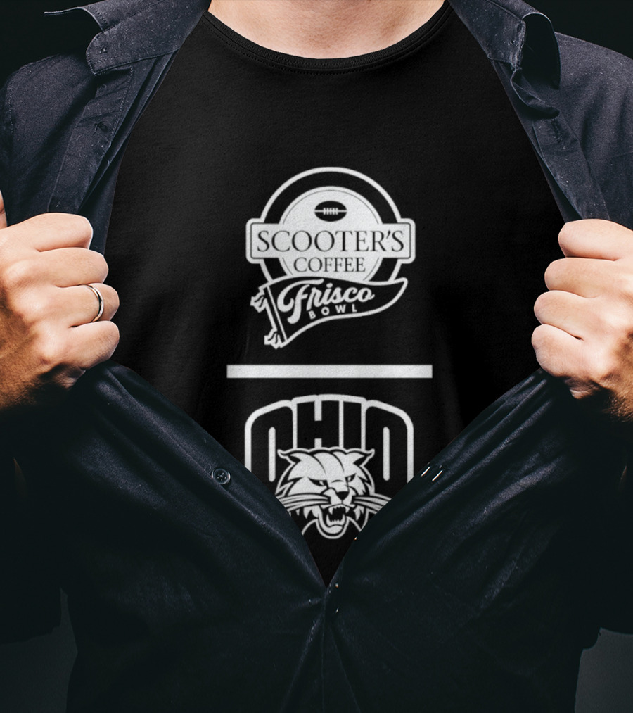 Ohio Bobcats Scooters Coffee Frisco Bowl 2025 T-Shirt