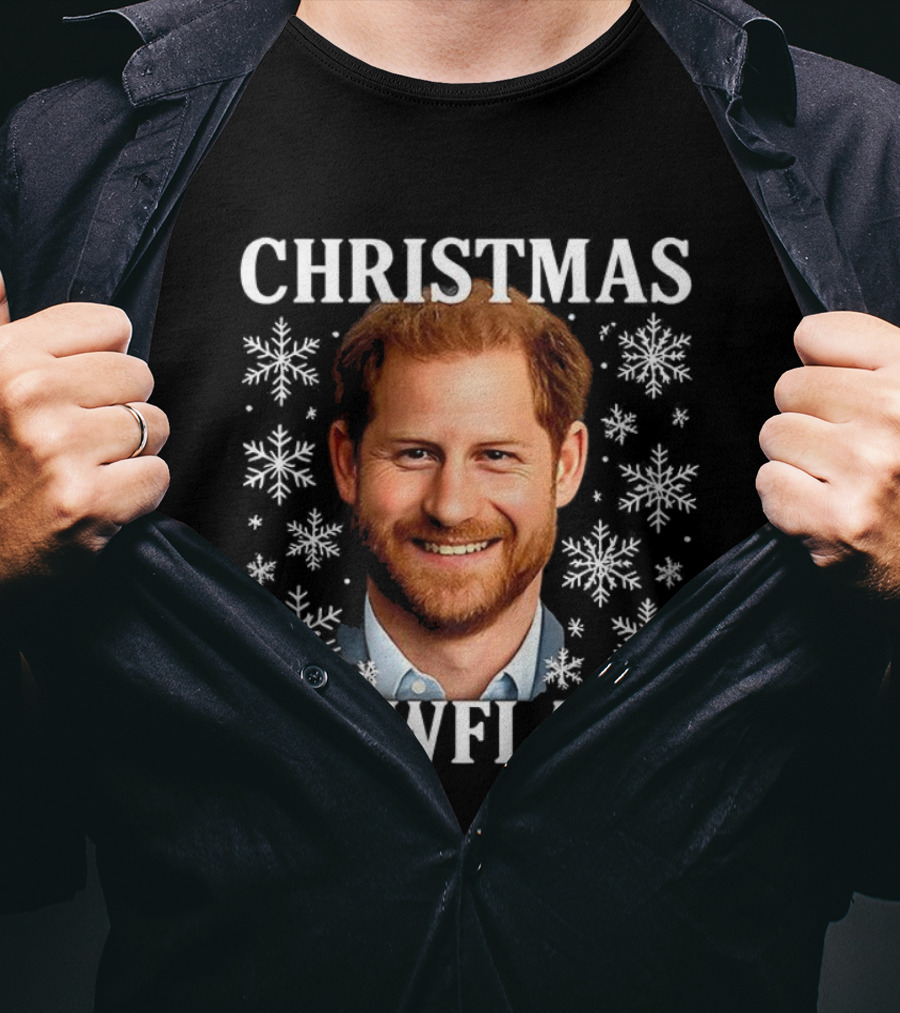 Prince Harry Christmas Snowflake Festive Smile T-Shirt