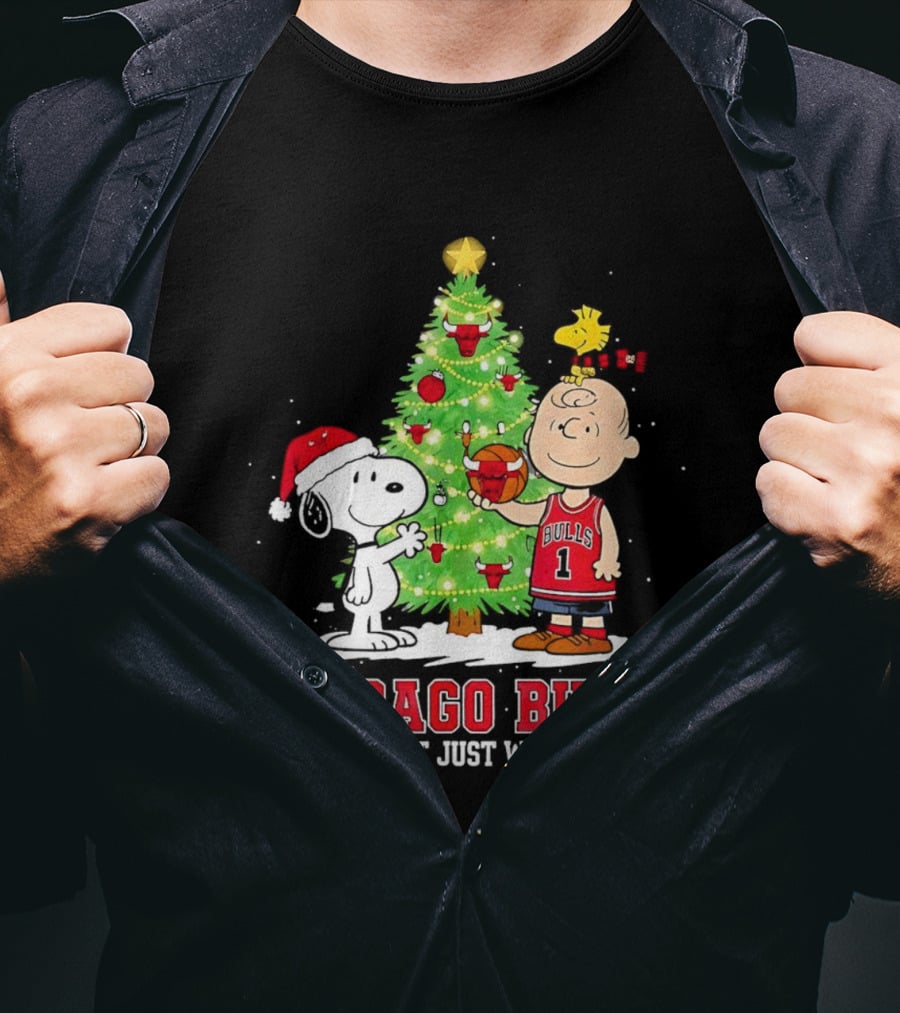 Peanuts Snoopy Christmas Chicago Bulls Forever Fan Loyalty Celebration T-Shirt