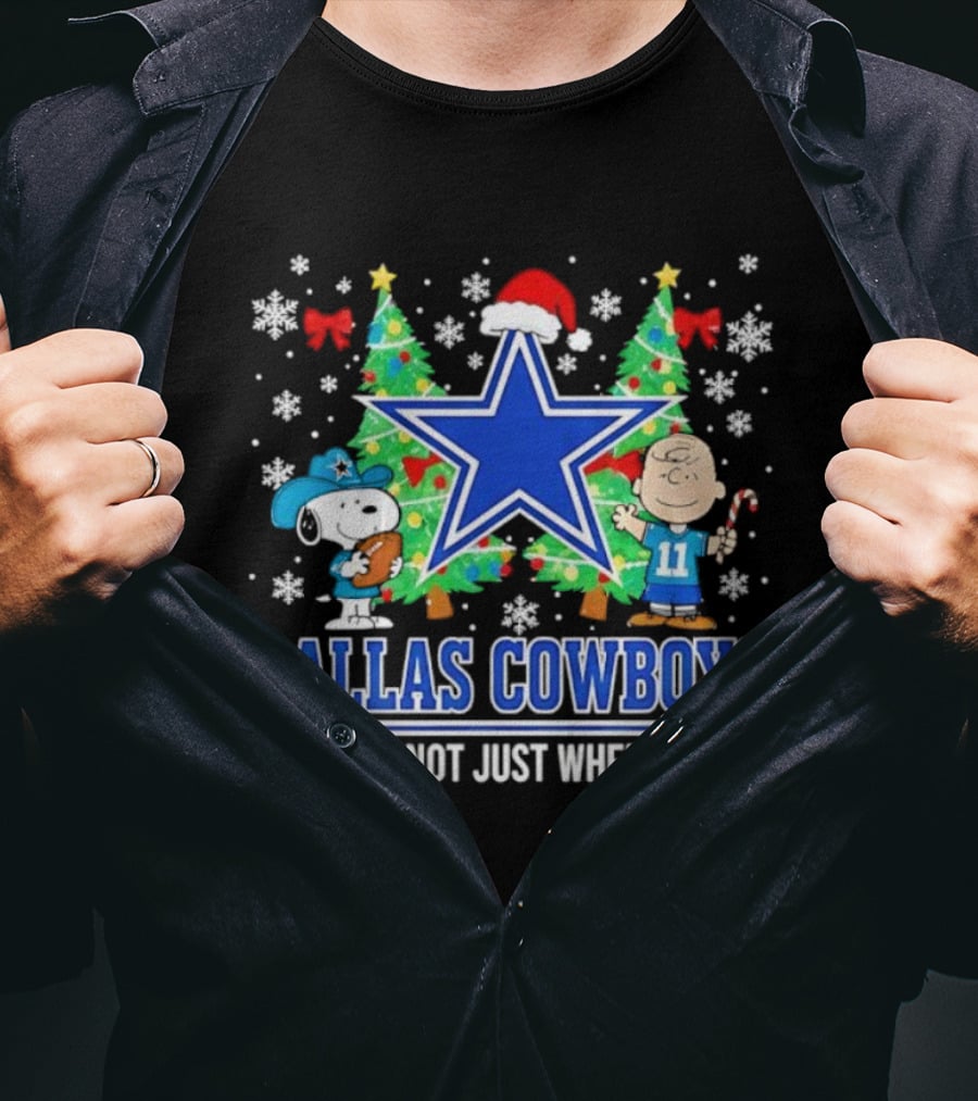Dallas Cowboys Snoopy Christmas Forever Not Just When We Win T-Shirt
