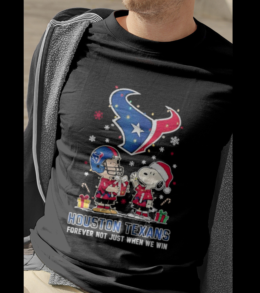 Peanuts Snoopy Christmas Houston Texans Forever Loyalty T-Shirt
