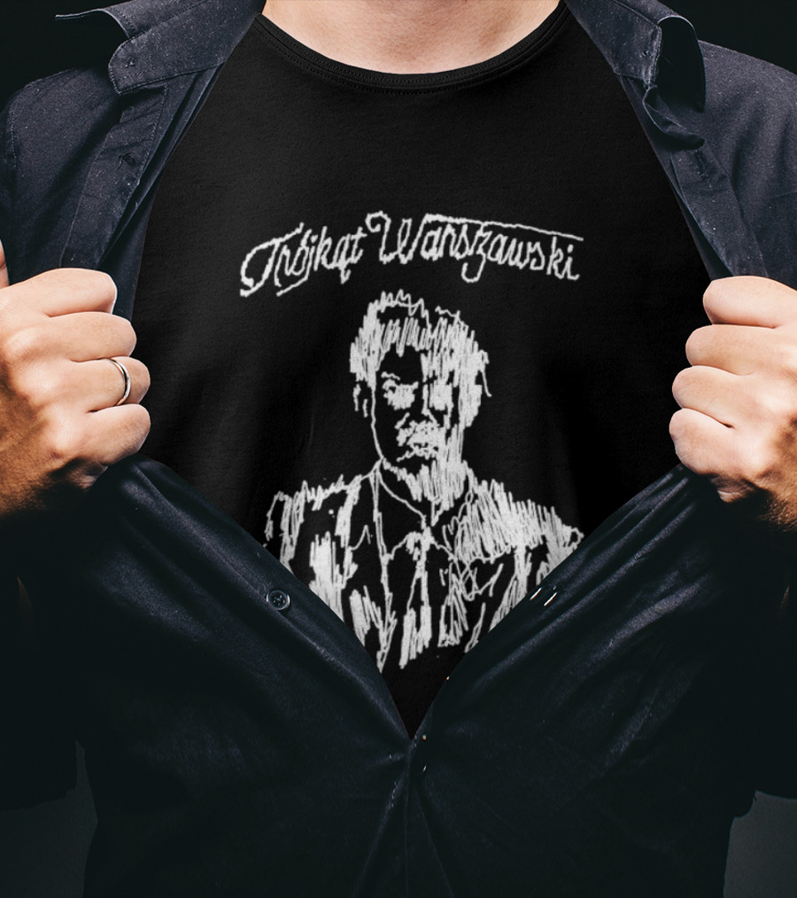 Trójkąt Warszawski Czarny Monochrome Portrait T-Shirt