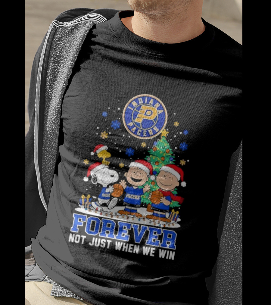 Indiana Pacers Christmas Peanuts Snoopy Forever Not Just When We Win T-Shirt