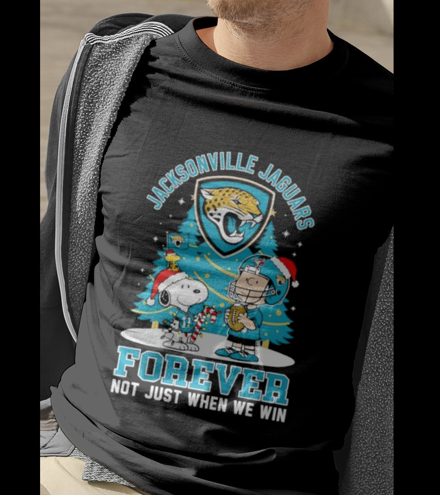Jacksonville Jaguars Snoopy Christmas Forever Not Just When We Win T-Shirt