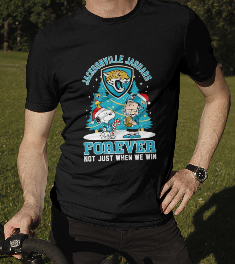 Jacksonville Jaguars Snoopy Christmas Forever Not Just When We Win T-Shirt