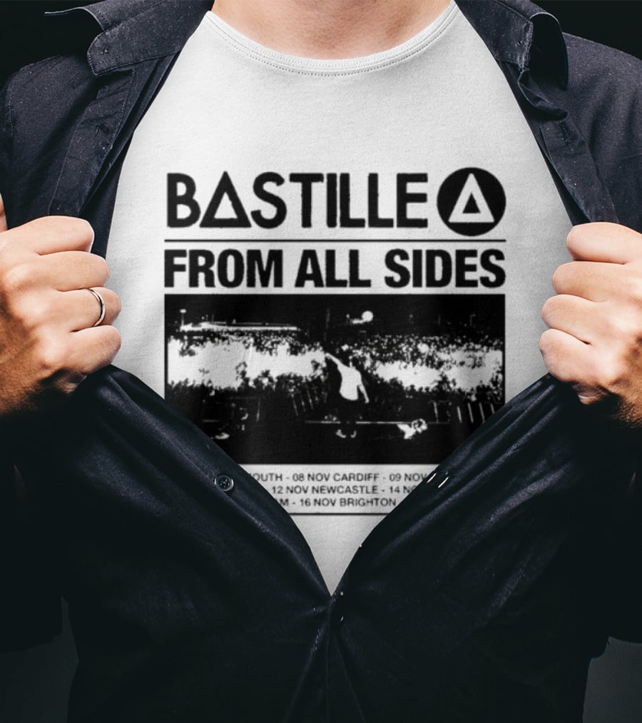 Bastille From All Sides Live Tour 2026 European Cities Journey T-Shirt