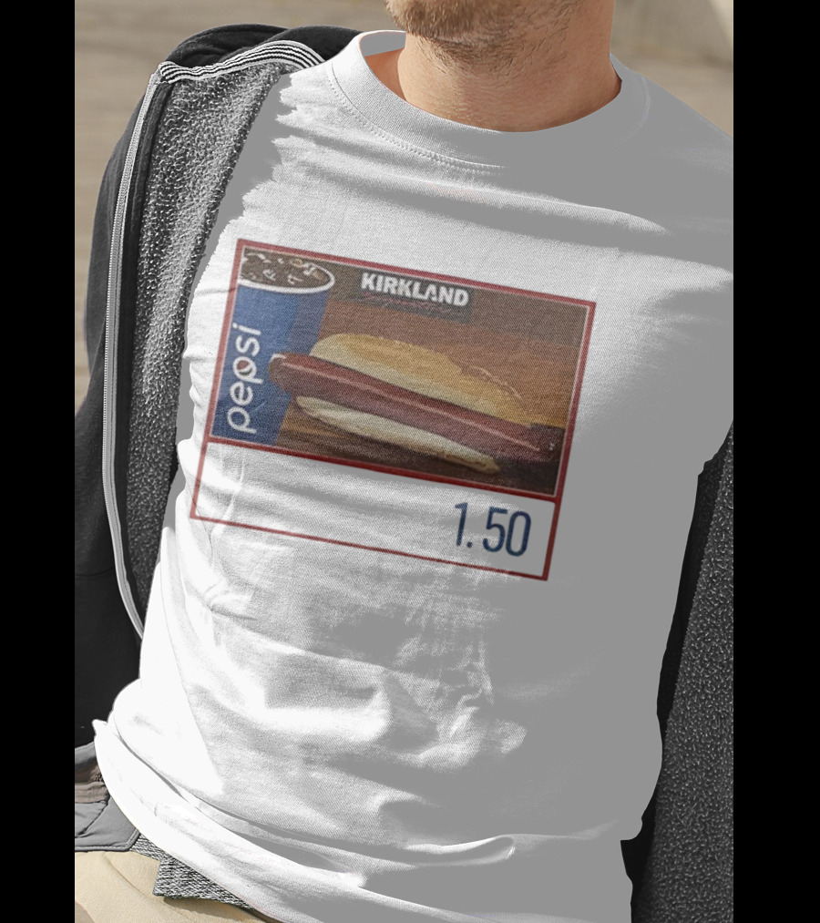 Kirkland Signature Hot Dog Pepsi Combo Parody 1.50 Meme T-Shirt