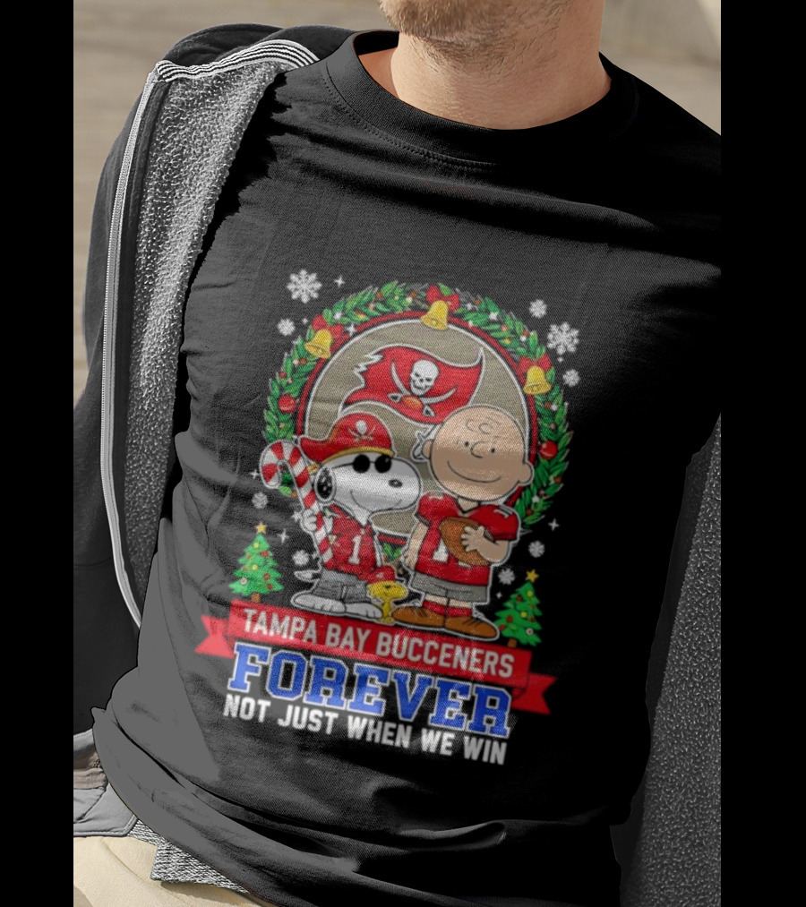 Tampa Bay Buccaneers Snoopy Christmas Forever Not Just When We Win T-Shirt