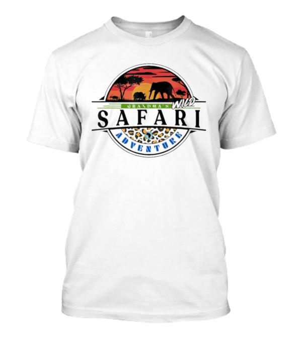 Grandma’s Wild Safari African Adventure Sunset Elephants Silhouette T-Shirt