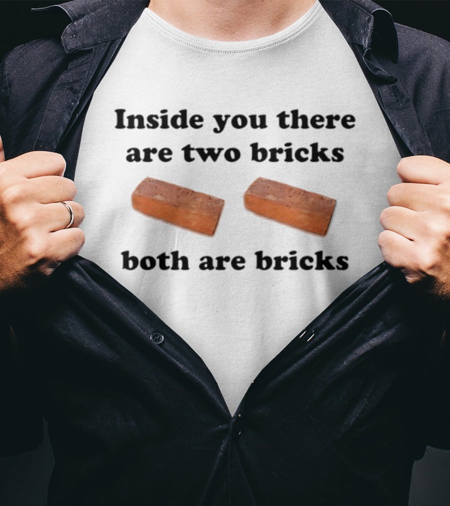 Inside You There Are Two Bricks Both Are Bricks Funny Joke T-Shirt