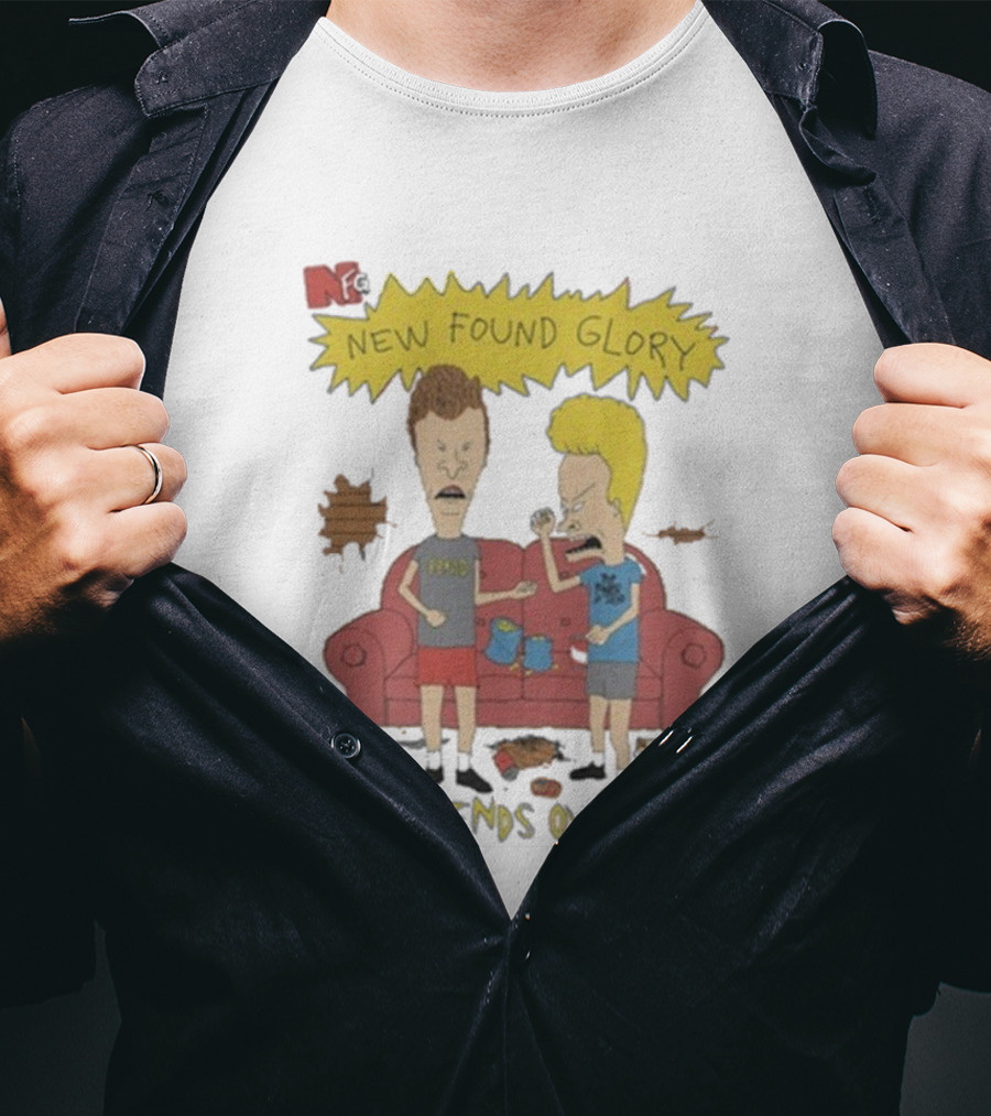 New Found Glory MTV Beavis And Butt-Head Couch Scene My Friends Over You T-Shirt
