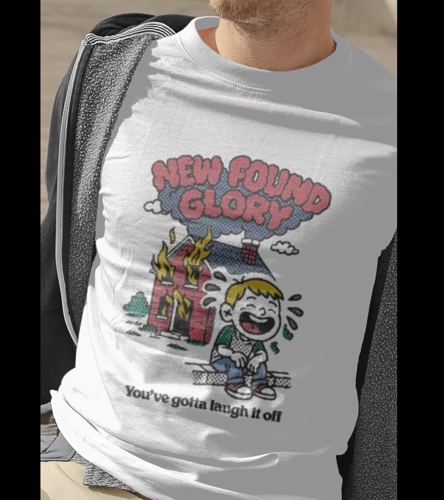 New Found Glory Burning House Cartoon You’ve Gotta Laugh It Off T-Shirt