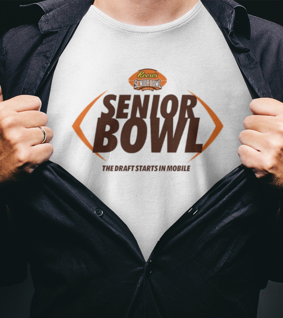 Reese's Senior Bowl The Draft Starts In Mobile Event Football T-Shirt