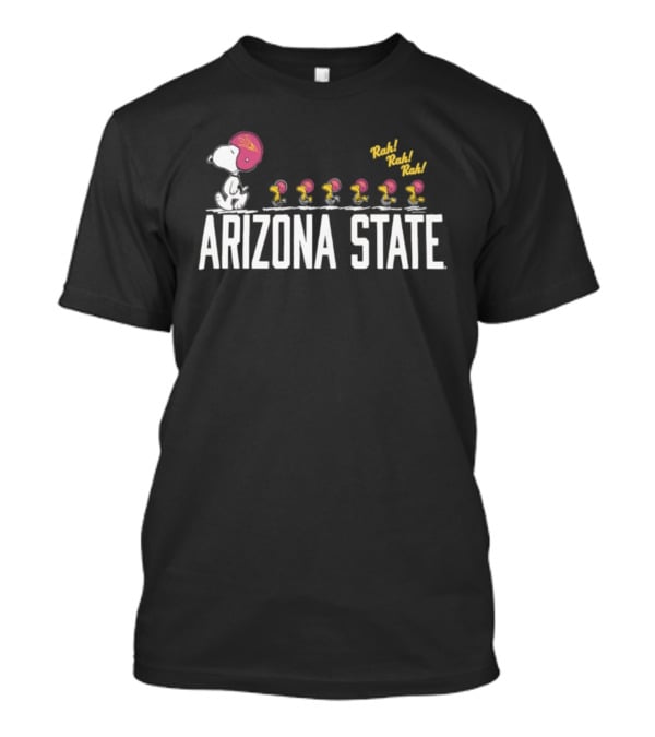 Peanuts Arizona State Football Snoopy Woodstock March Rock Bark Bark Bark T-Shirt