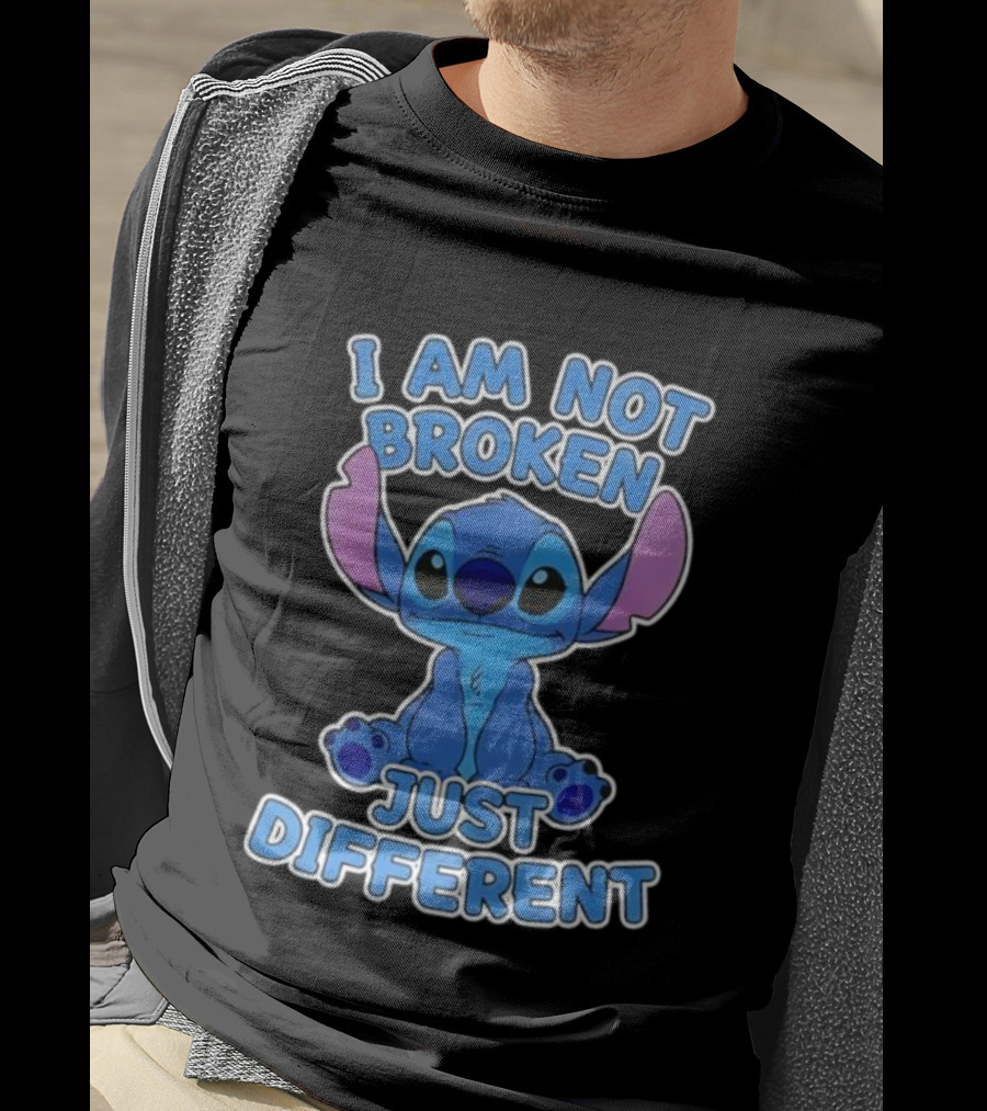 I Am Not Broken Just Different Stitch T-Shirt