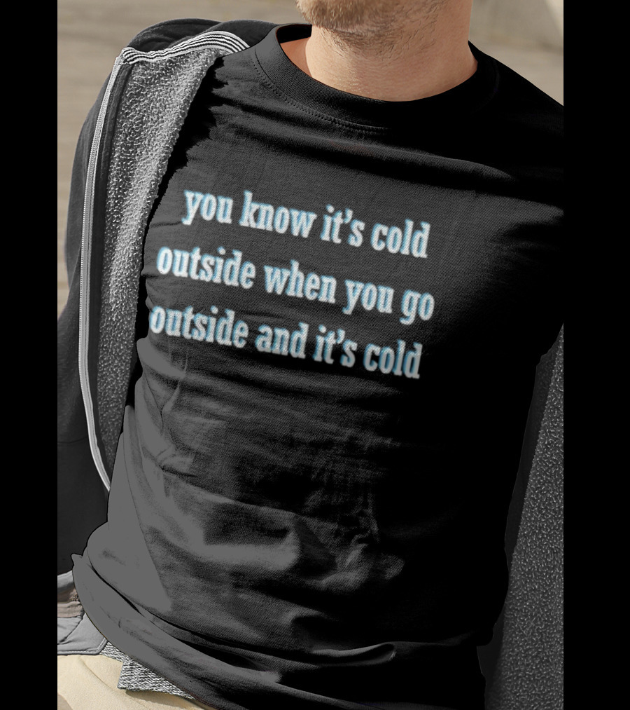 You Know It’s Cold Outside Funny Cold Weather Saying T-Shirt