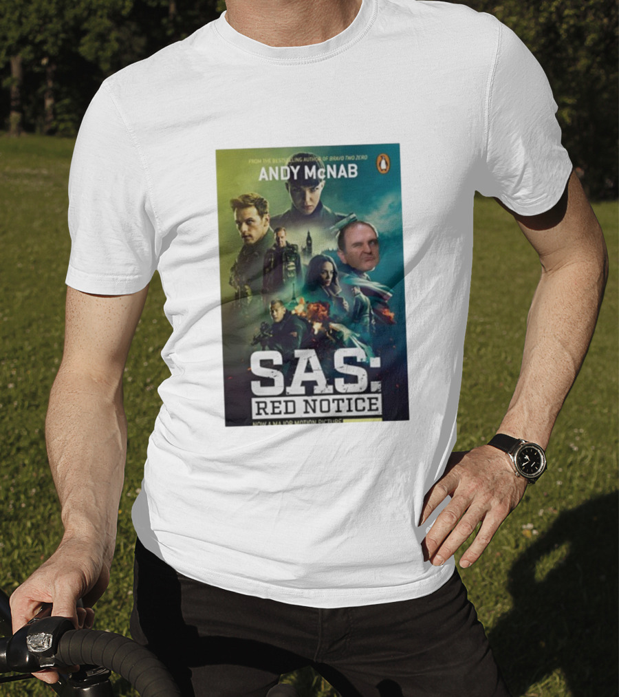 Andy McNab SAS Red Notice Motion Picture Bravo Two Zero Bestseller T-Shirt