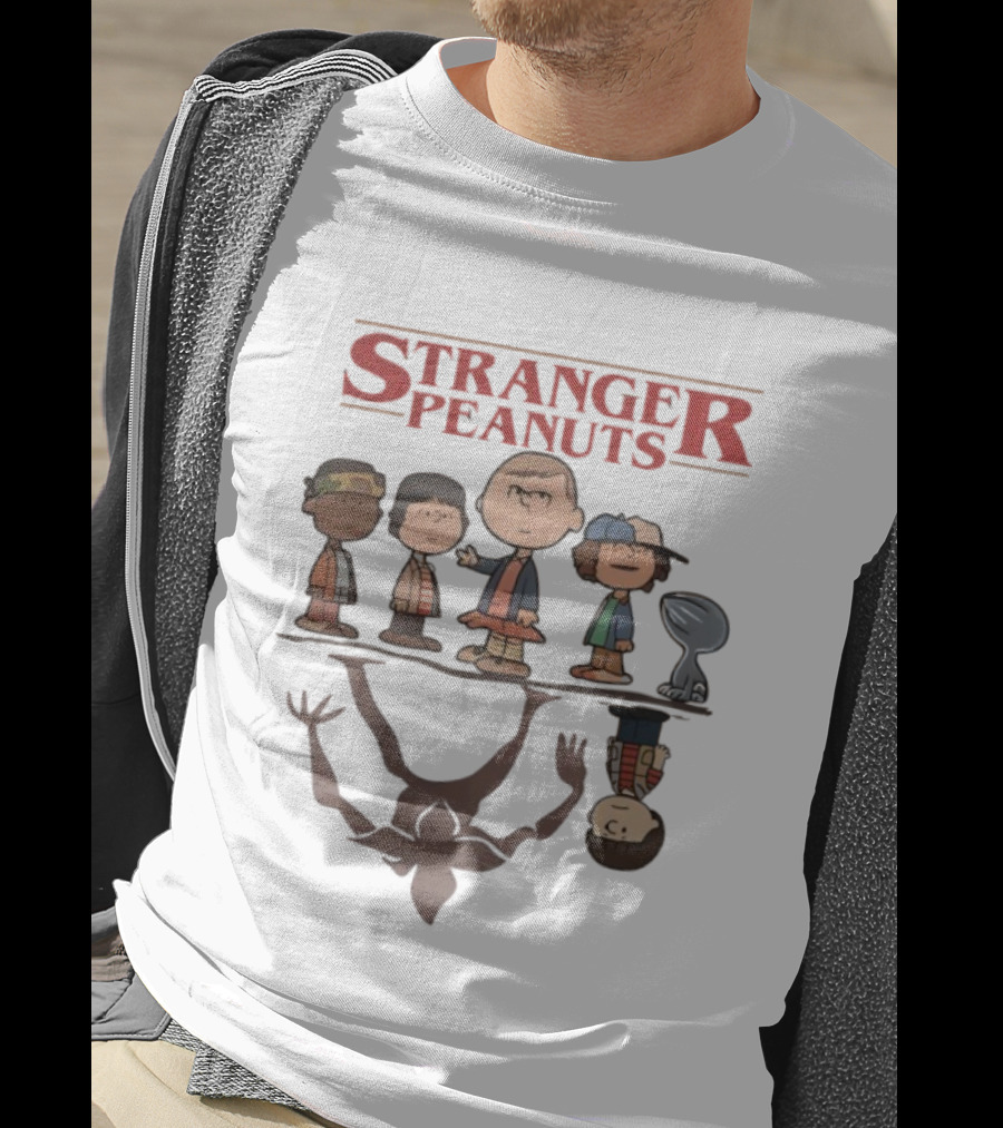 Stranger Peanuts Upside Down Demogorgon Crossover T-Shirt