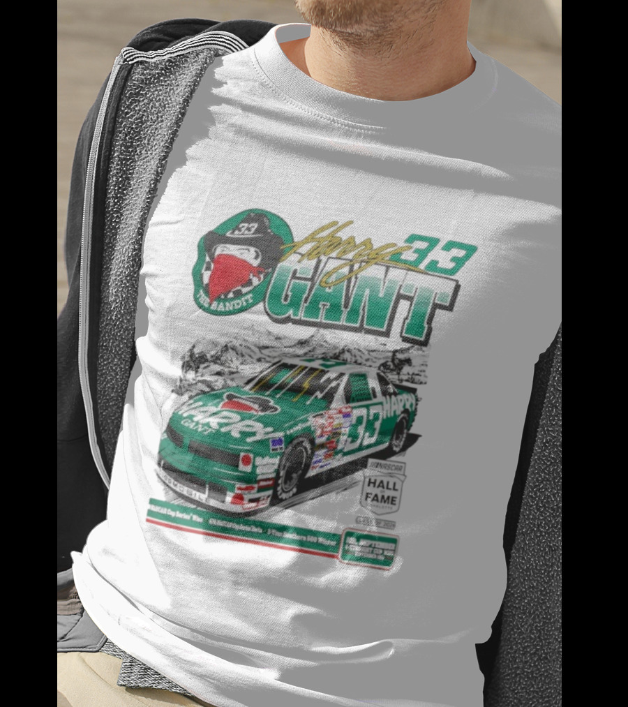 Harry Gant NASCAR Hall Of Fame The Bandit 33 Car Racing Legend T-Shirt