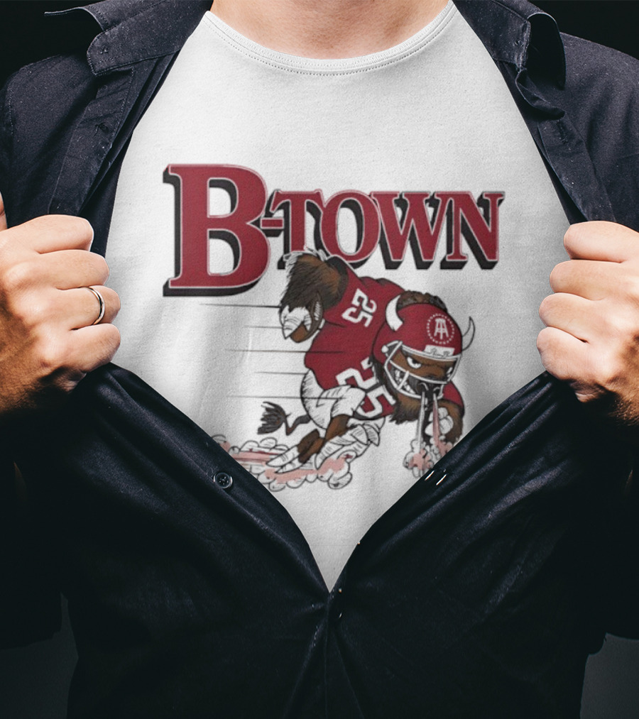 B-Town Indiana Hoosiers Mascot Running Buffalo T-Shirt