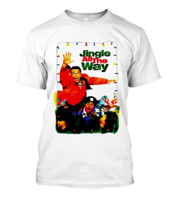 Jingle All The Way Movie With Characters And Holiday Lights T-Shirt