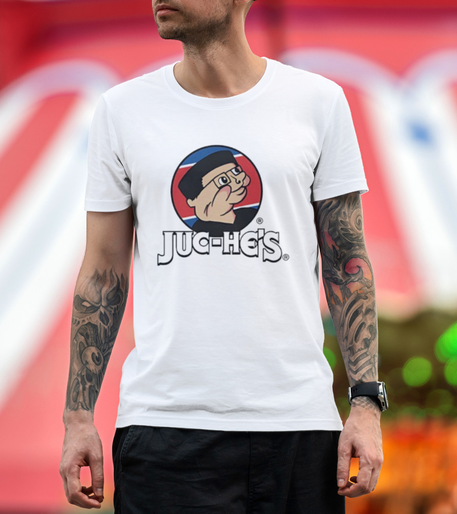Juc-he’s By K. Thor Jensen North Korean Parody Peanuts Style Circle T-Shirt