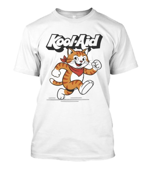 Kool-Aid Orange Cat Red Bandana Playful Pounce T-Shirt