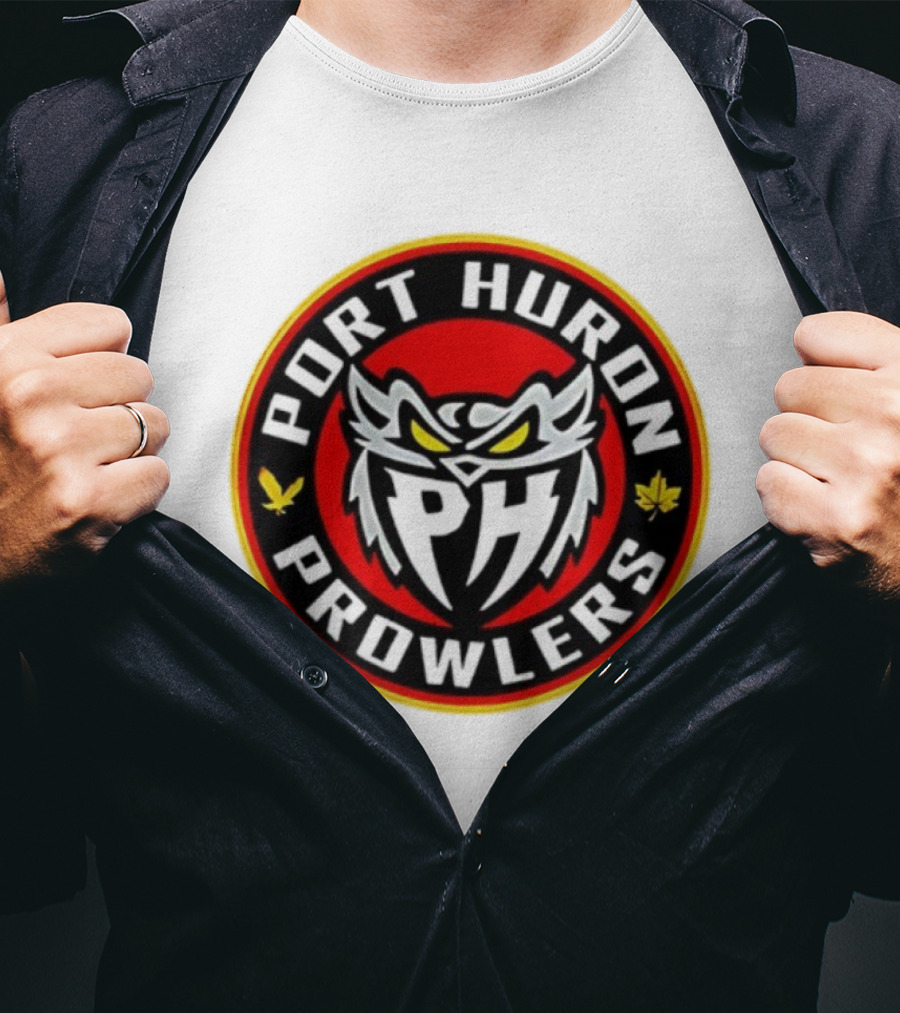 Port Huron Prowlers 2025 Hockey Team Owl Emblem T-Shirt