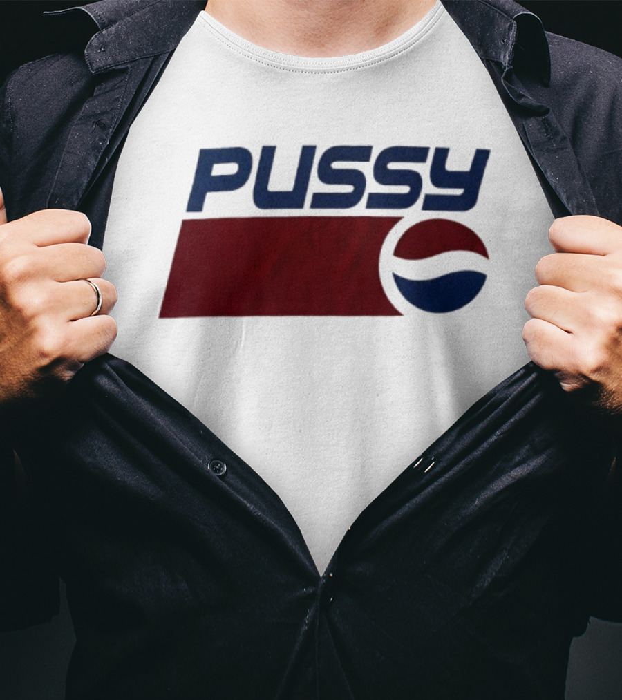 Pussy Pepsi Co Vintage Logo Parody T-Shirt