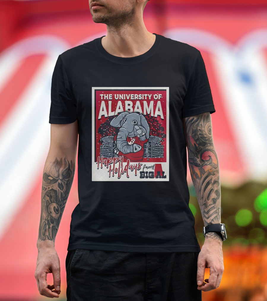 The University Of Alabama Happy Holidays From Big Al T-Shirt
