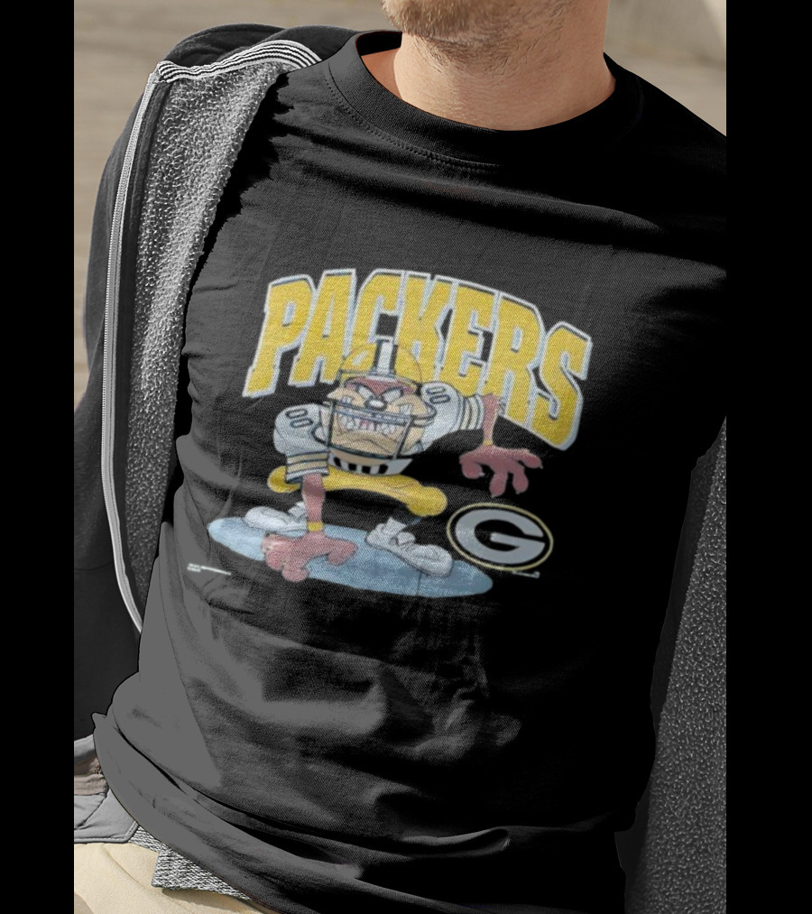 Green Bay Packers Tazmanian Taz Devil 1996 Vintage NFL Football Warner Bros Looney Tunes Classic T-Shirt