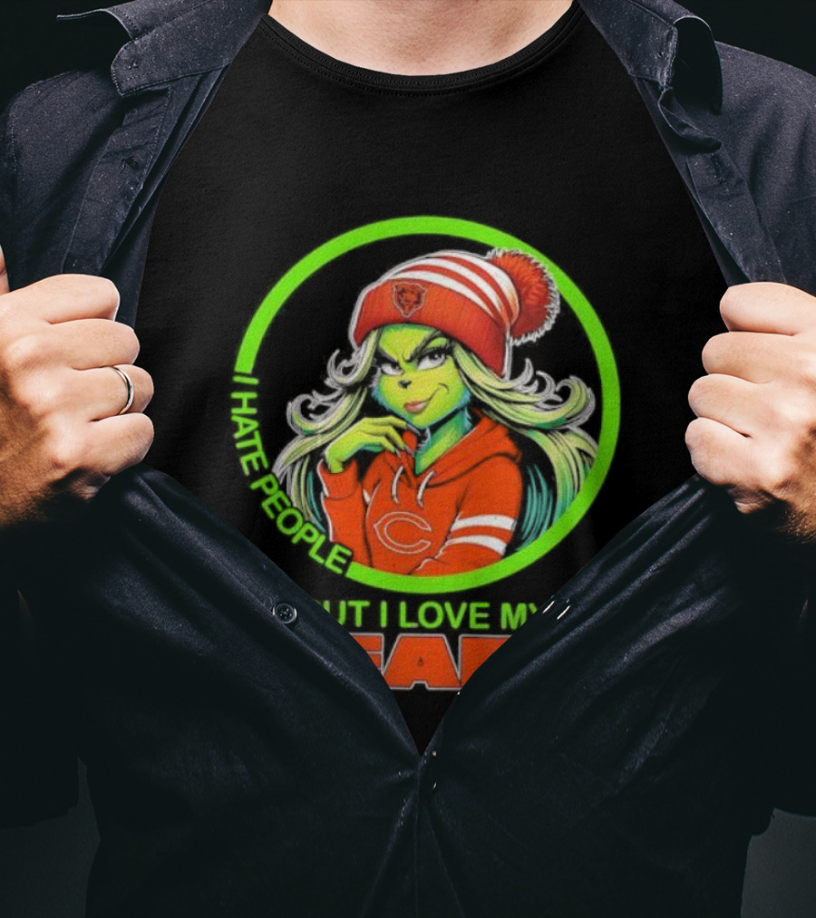 Grinch Girl I Hate People But I Love My Bears T-Shirt