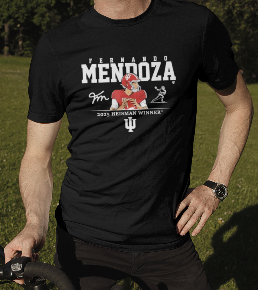 Fernando Mendoza Indiana 2025 Heisman Winner Football IU T-Shirt