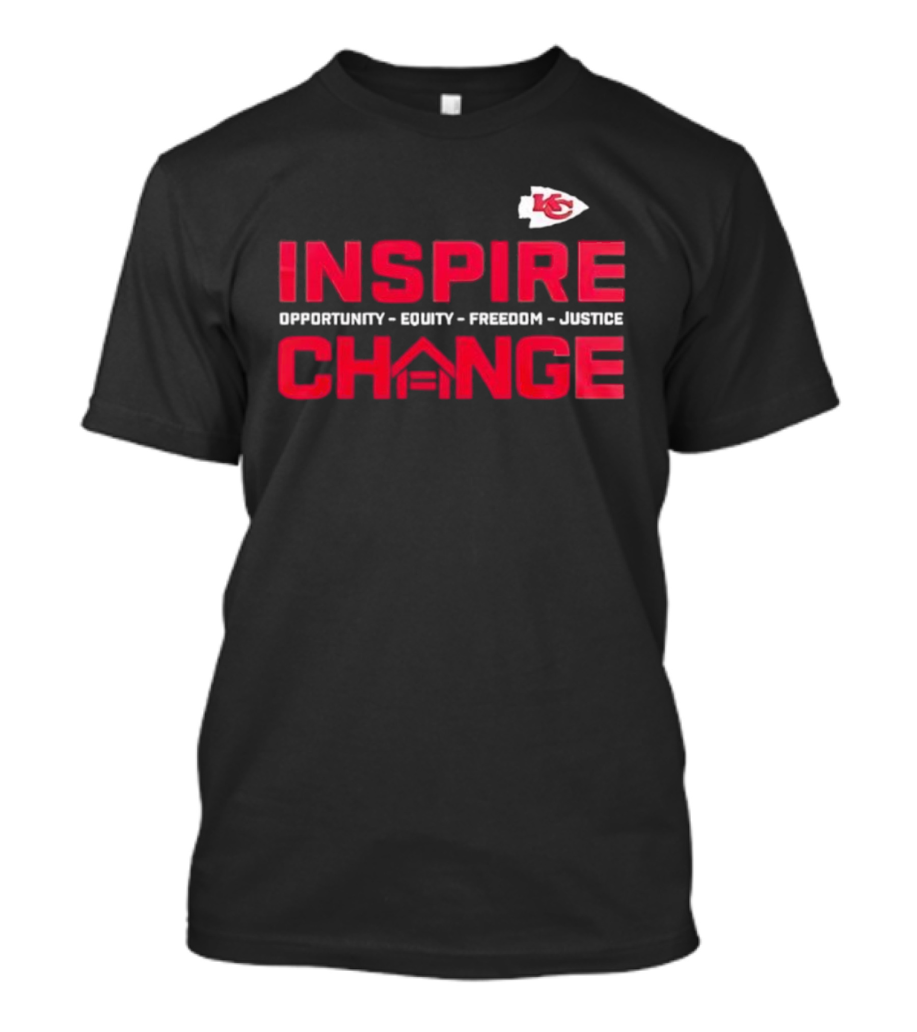 Kansas City Chiefs Inspire Change Opportunity Equity Freedom Justice T-Shirt