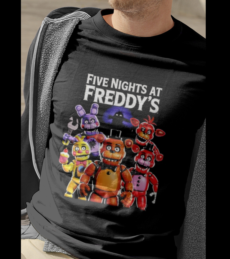 Five Nights At Freddy's Characters Collage Freddy Bonnie Chica Foxy T-Shirt