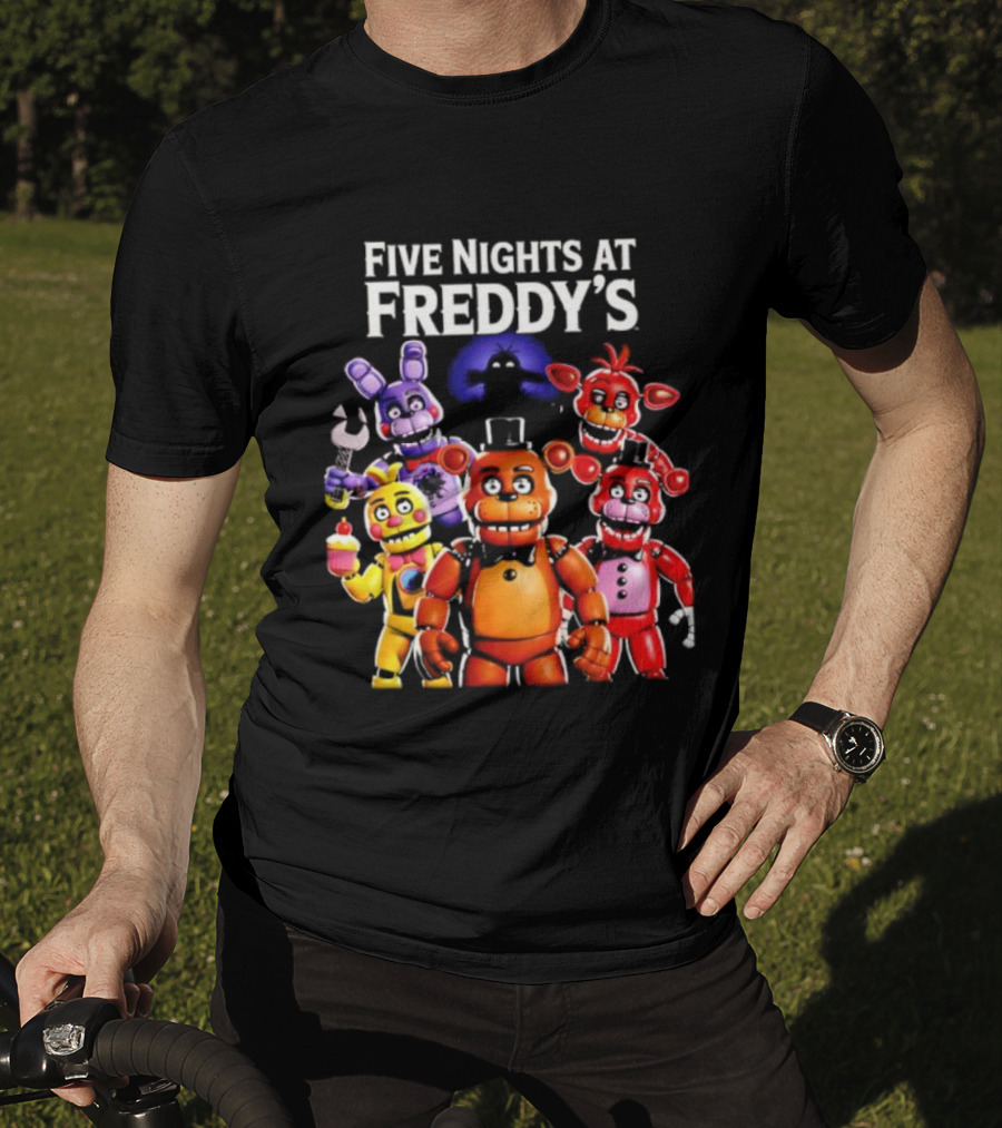 Five Nights At Freddy's Characters Collage Freddy Bonnie Chica Foxy T-Shirt