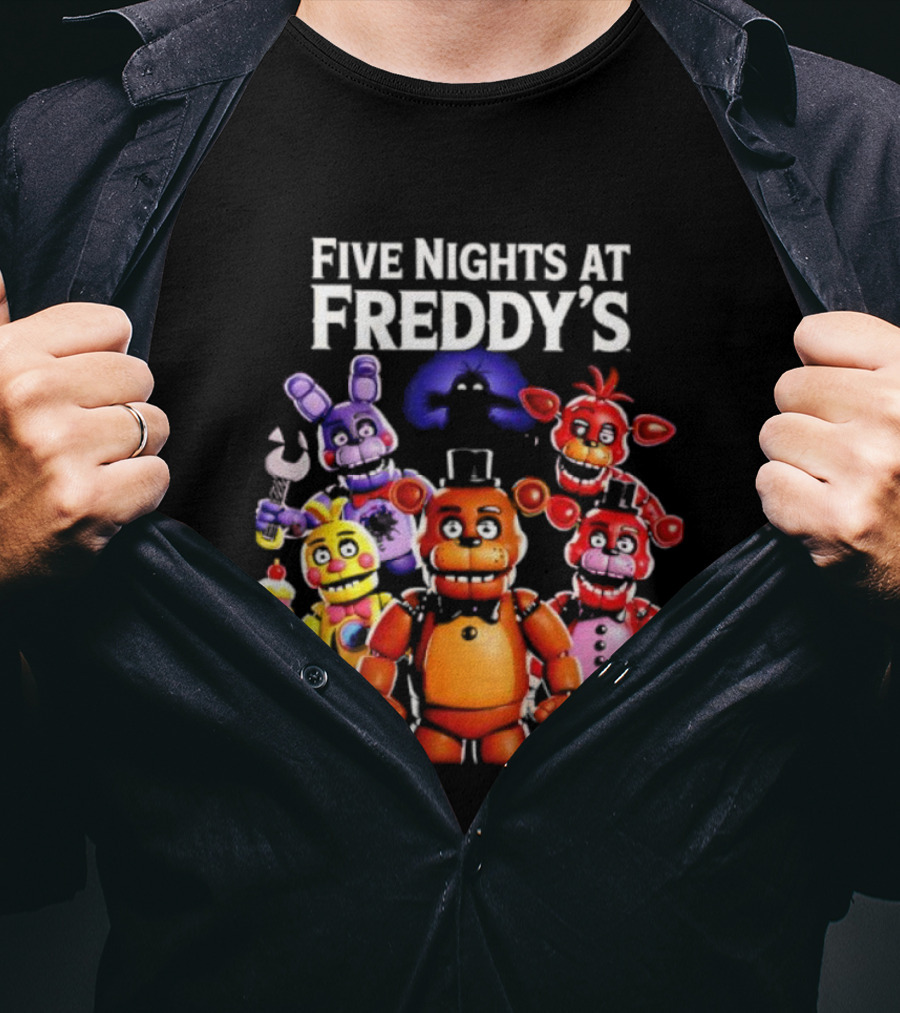 Five Nights At Freddy's Characters Collage Freddy Bonnie Chica Foxy T-Shirt