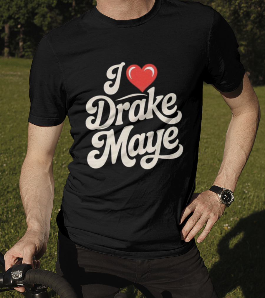 I Love Drake Maye Football Fan Hearts T-Shirt
