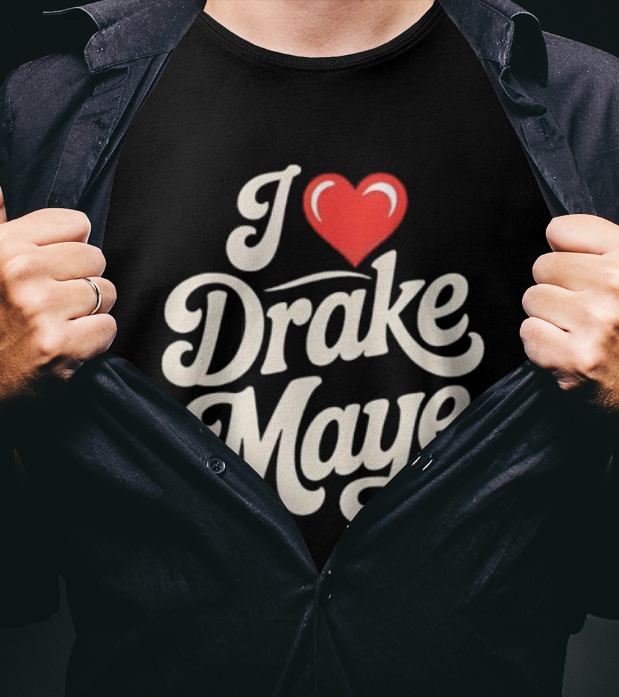 I Love Drake Maye Football Fan Hearts T-Shirt