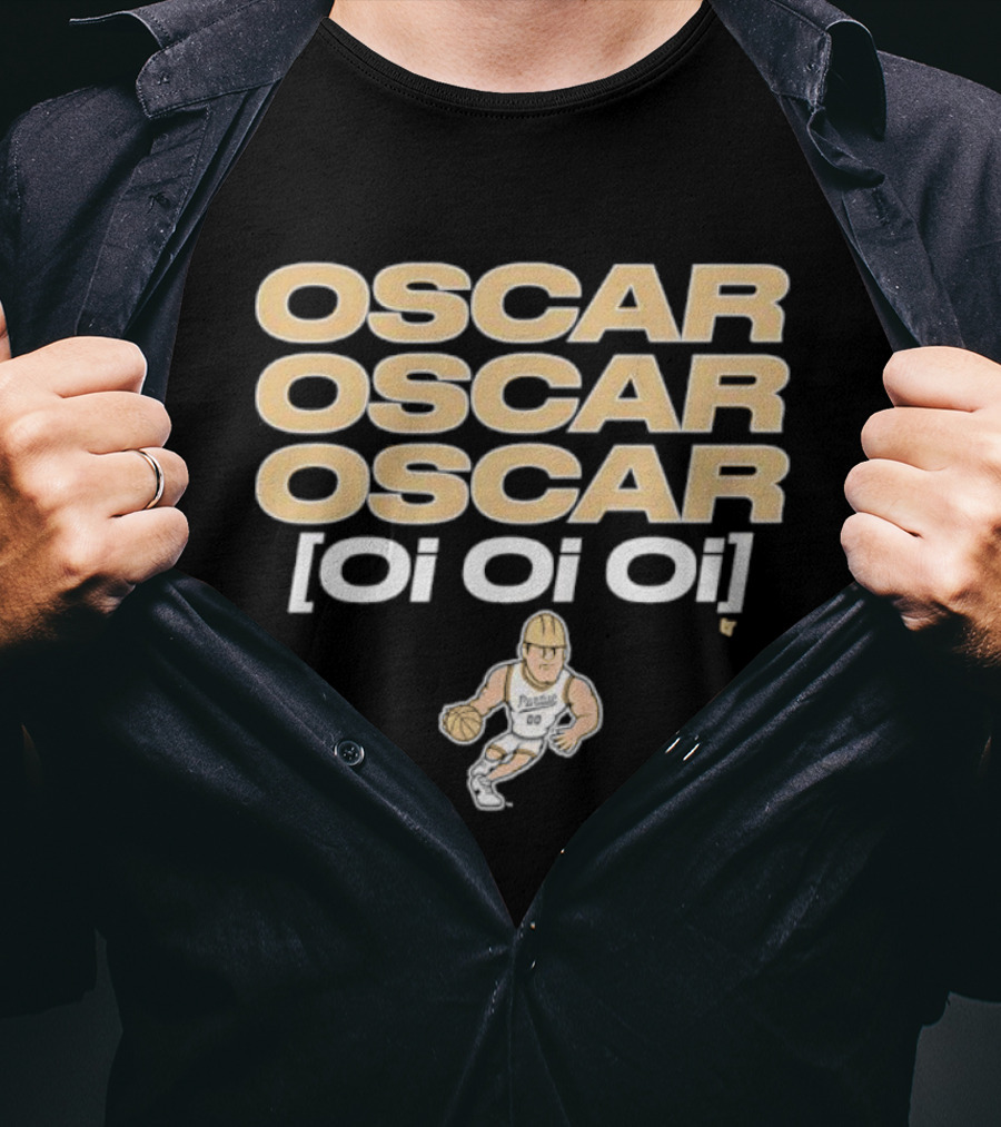 Purdue Basketball Oscar Cluff Oi Oi Oi Oscar Oscar Oscar T-Shirt