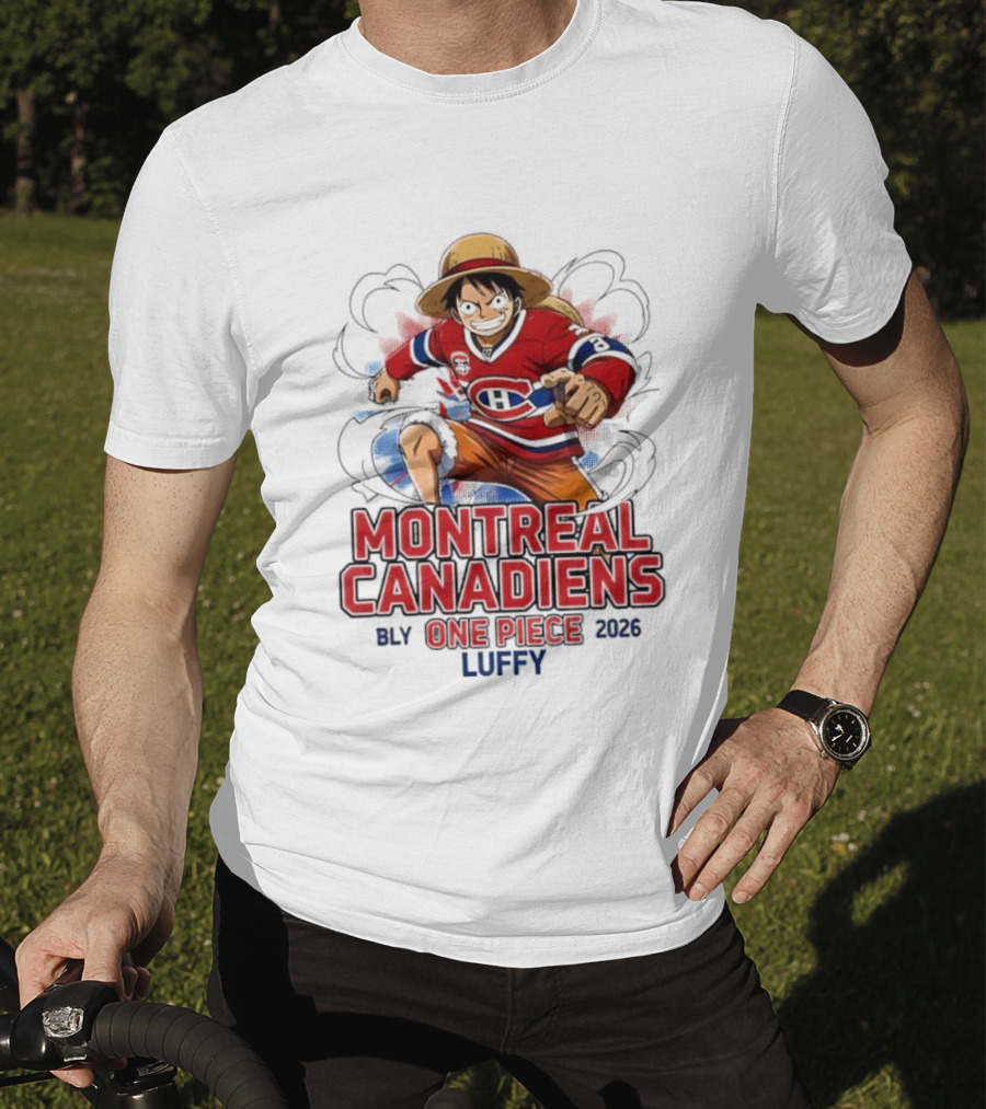 Montreal Canadiens One Piece 2026 Luffy T-Shirt