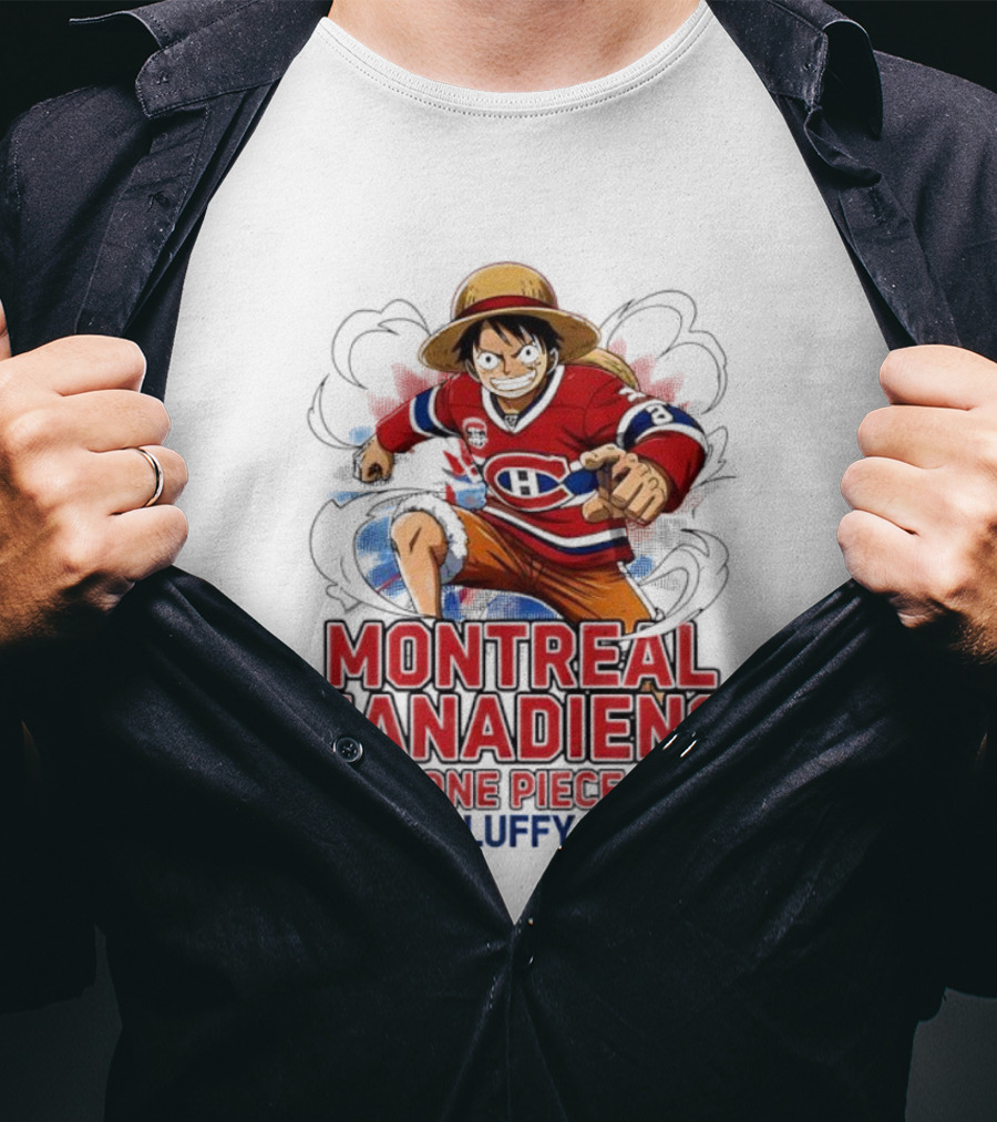 Montreal Canadiens One Piece 2026 Luffy T-Shirt