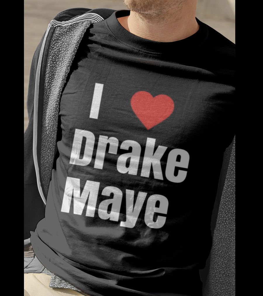 I Love Drake Maye Heart Football Lover New England Patriots T-Shirt