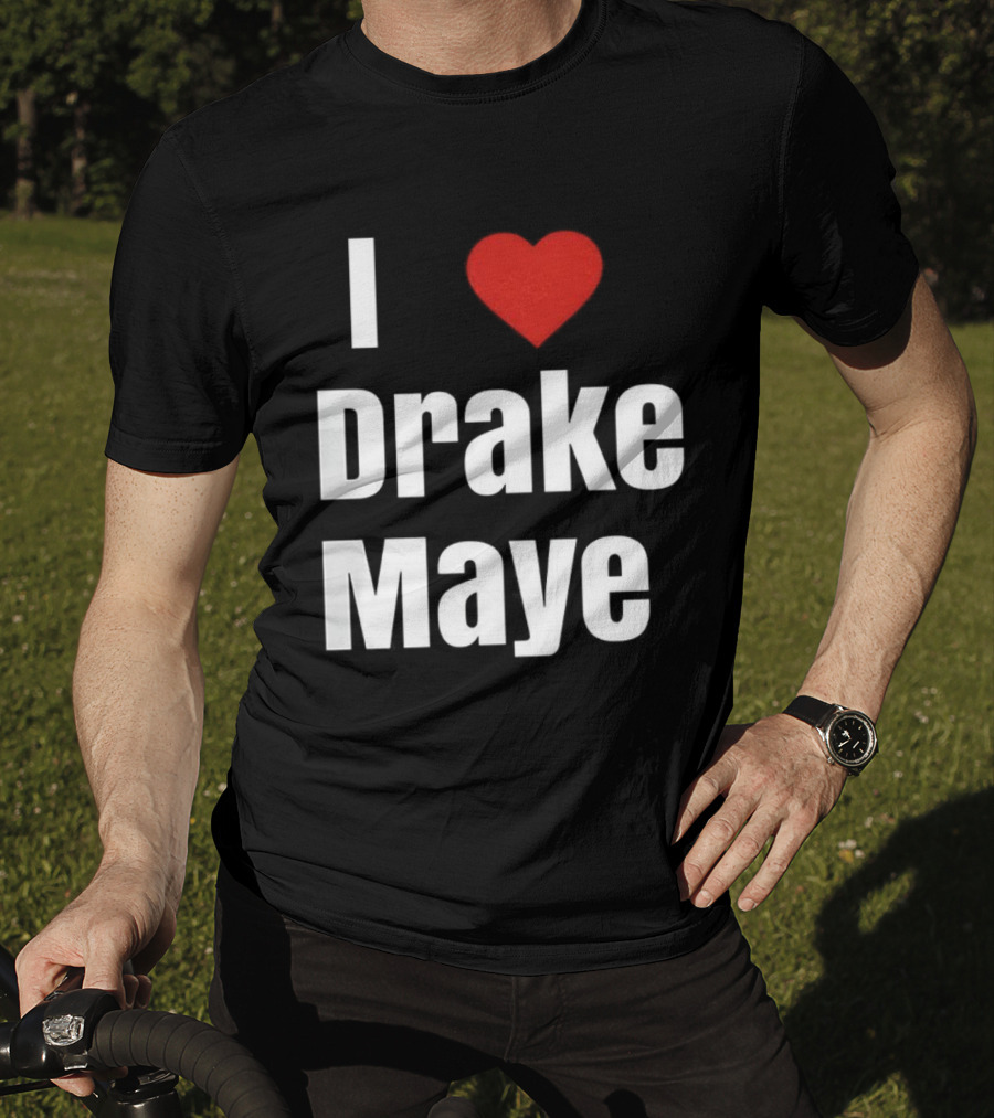 I Love Drake Maye Heart Football Lover New England Patriots T-Shirt