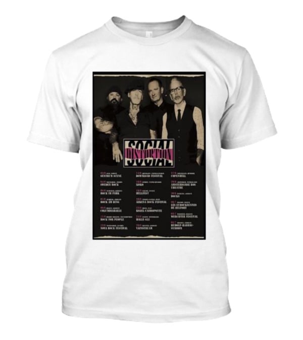 Social Distortion 2023 European Tour Dates Sentrum Scene Norway Graspop Festival Belgium Arena Rock Croatia 5 New Shows T-Shirt