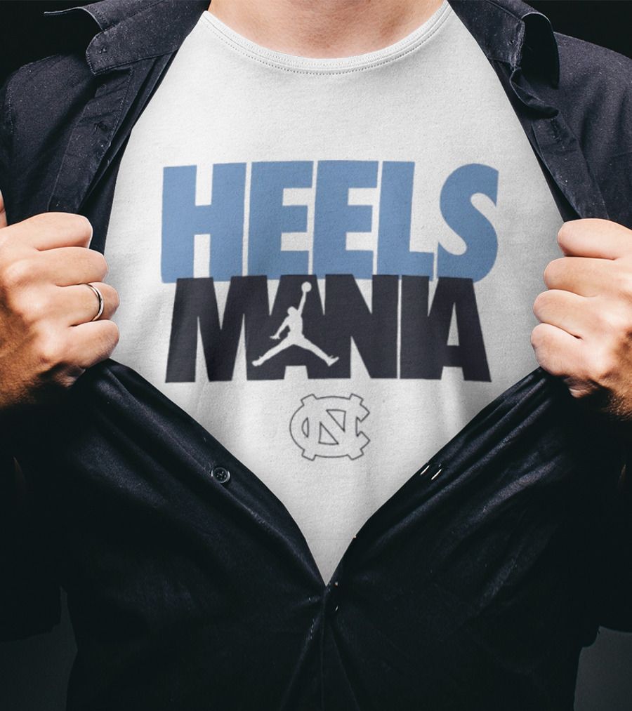 Heels Mania North Carolina Tar Heels Jordan Jumpman NC T-Shirt