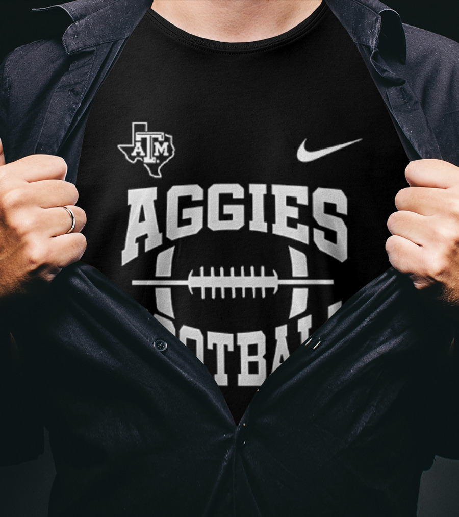 Texas A And M Aggies Football 2025 Gig ’Em Aggies Mascot Nike T-Shirt