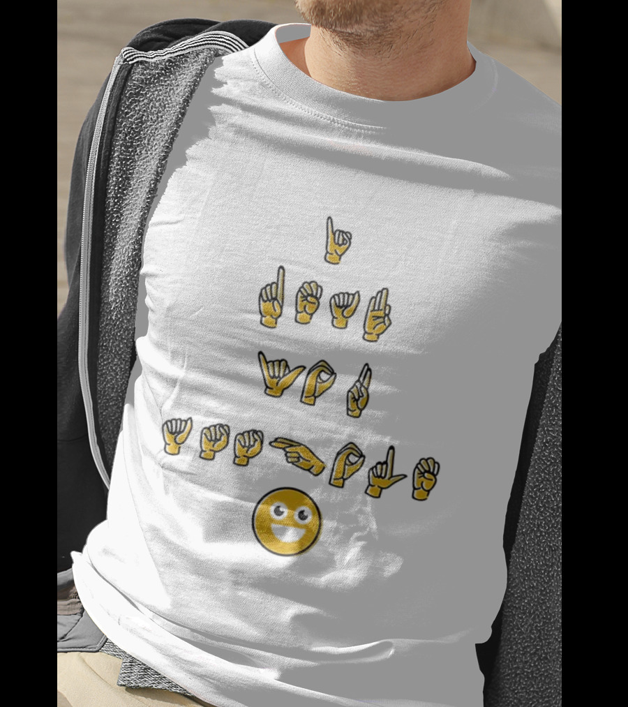 I'm Deaf You Asshole Sign Language Emoji T-Shirt