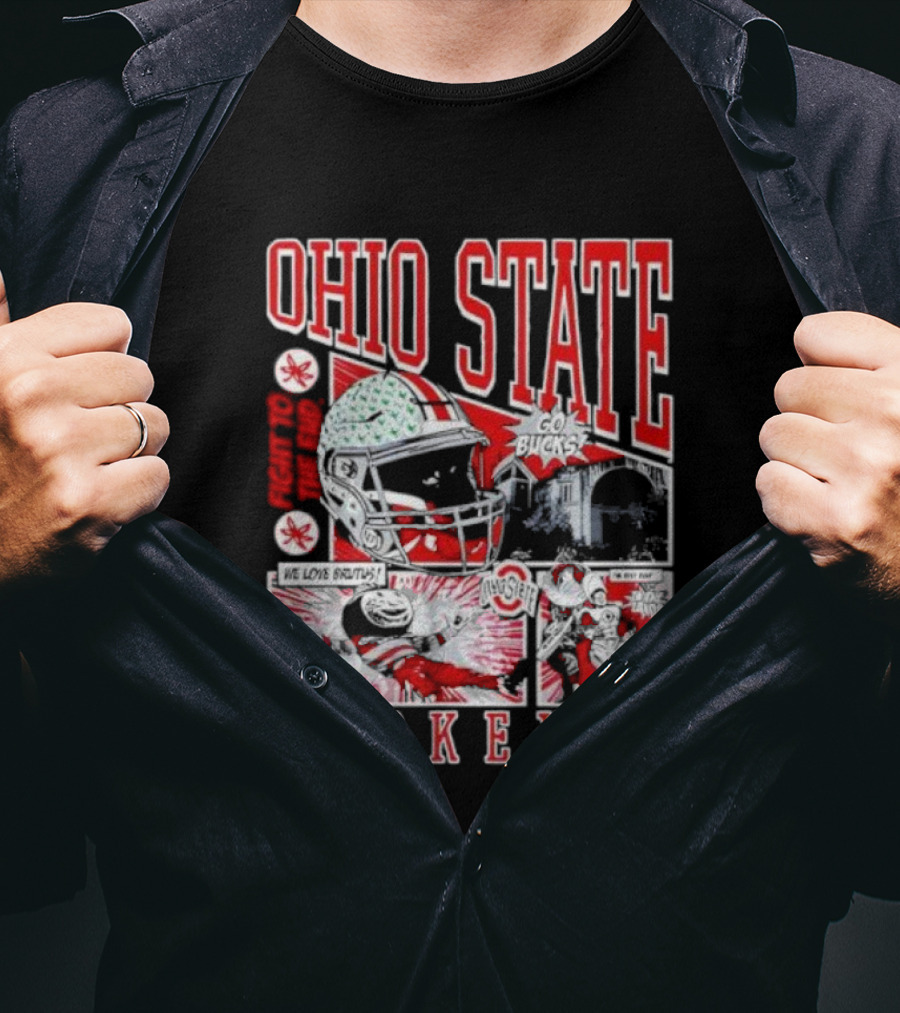 Ohio State Buckeyes Football Helmet Brutus Game Day Spirit T-Shirt